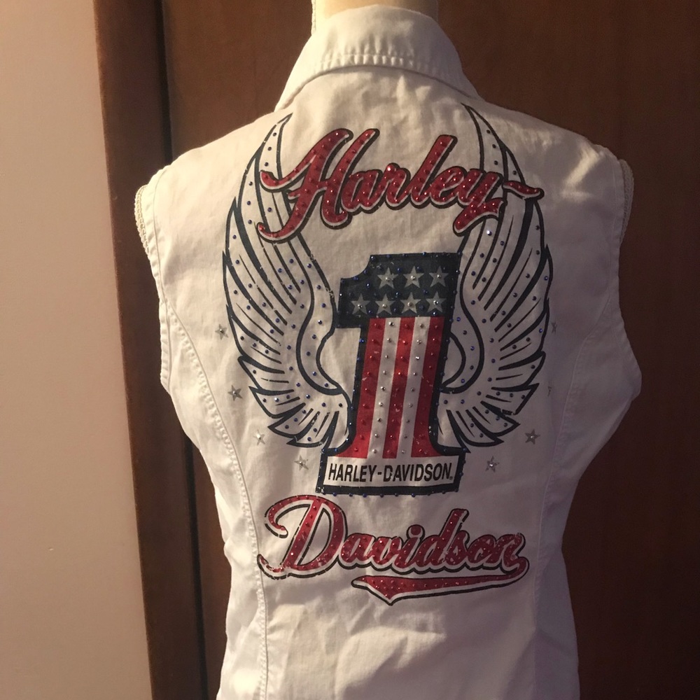 Harley Davidson Women’s Sleeveless Cotton ZipUp